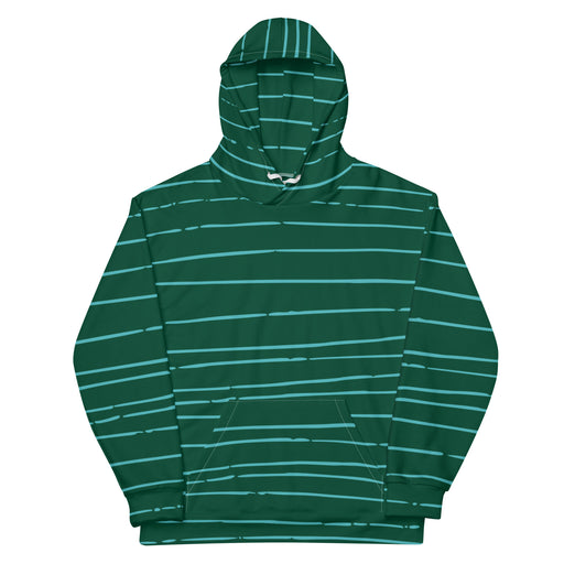 This comfy unisex hoodie has a soft outside with a vibrant print and an even softer brushed fleece inside. Stripes on green make for a country combo. The hoodie has a relaxed fit, and it’s perfect for wrapping yourself into on a chilly evening.