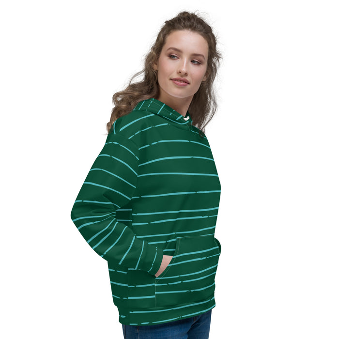 Unisex Hoodie - Simple stripe on stripe design. Perfect for cool summer nights.