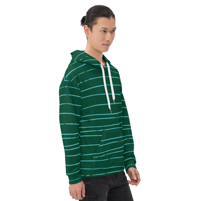 Unisex Hoodie - Simple stripe on stripe design. Perfect for cool summer nights.