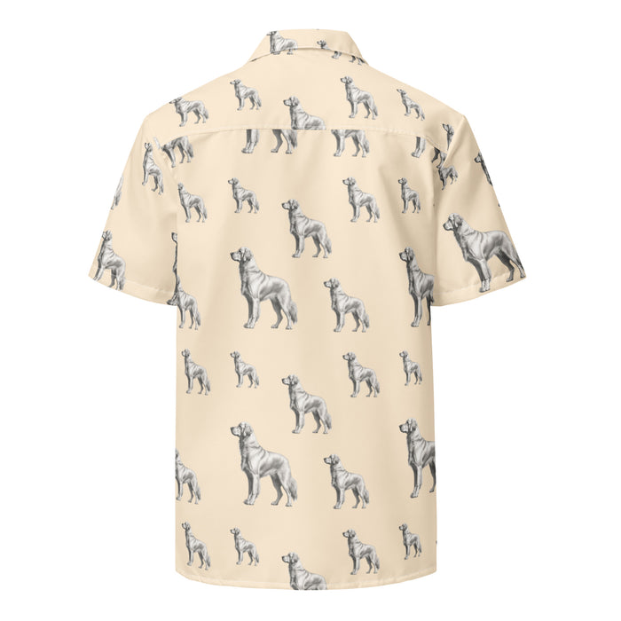 Unisex button shirt - Golden Retriever dog lovers summer shirt.