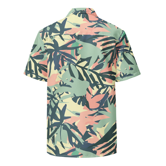 Unisex button shirt - Summer jungle fever camo pastel design