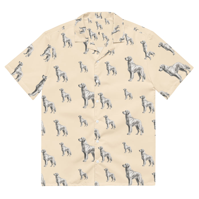 Unisex button shirt - Golden Retriever dog lovers summer shirt.
