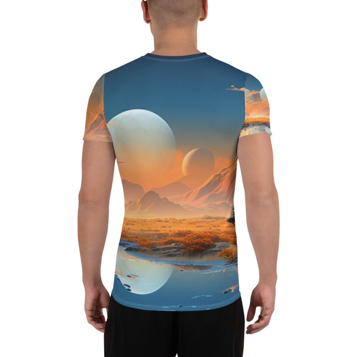 Astral landscape out of this world All-Over Print Men's Athletic T-shirt - FREE SHIPPING! - Vermont Country Digital