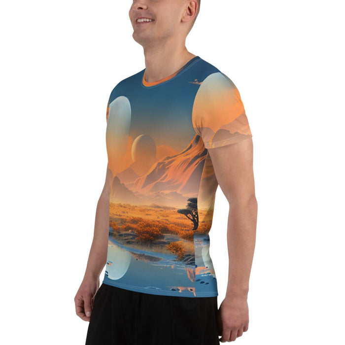 Astral landscape out of this world All-Over Print Men's Athletic T-shirt - FREE SHIPPING! - Vermont Country Digital