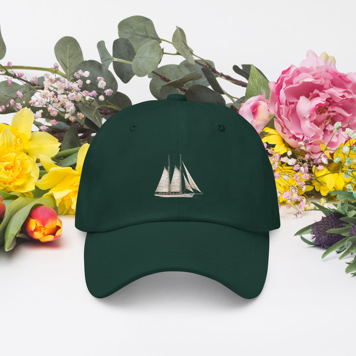 Dad hat with Schooner sailboat design