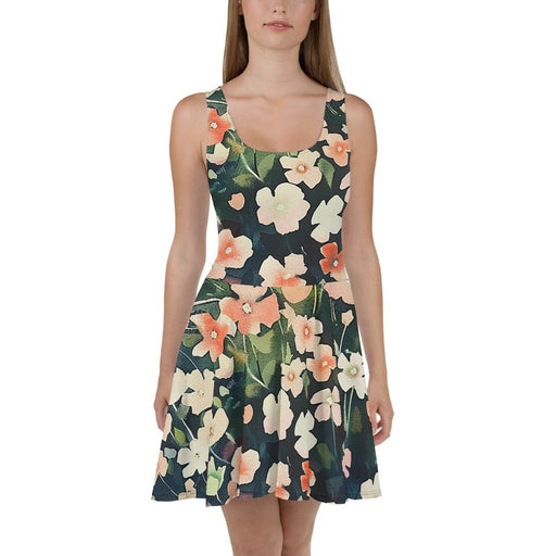 Colorful floral pattern womans skater Dress - FREE SHIPPING! - Vermont Country Digital
