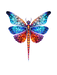 Dragonfly - Psychedelic dragonfly in color. PNG, SVG, JPG images for download. - Vermont Country Digital