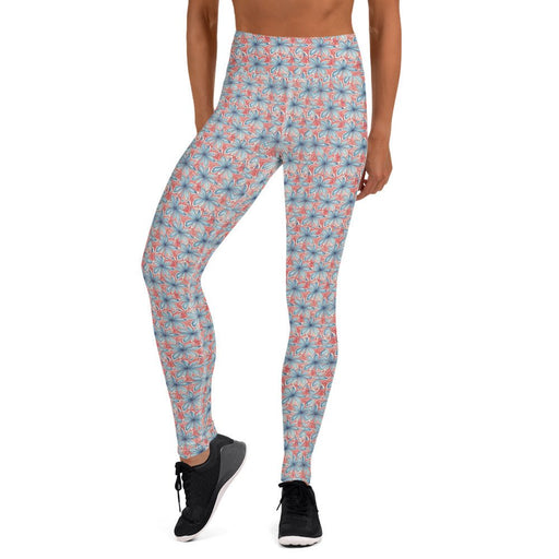 Floral Kaleid tight pattern - Woman's Yoga Leggings - Vermont Country Digital