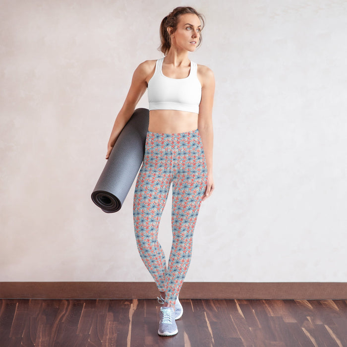 Floral Kaleid tight pattern - Woman's Yoga Leggings - Vermont Country Digital