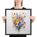 Framed poster - Wildflowers in oil. Generative image of wildflowers - Vermont Country Digital