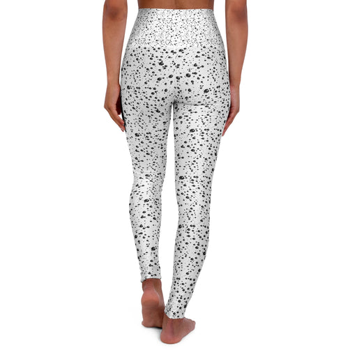 High Waisted Yoga Leggings with water drop design - all over print - Vermont Country Digital