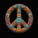 Peace sign image - Circle peace sign made in floral design. - Vermont Country Digital