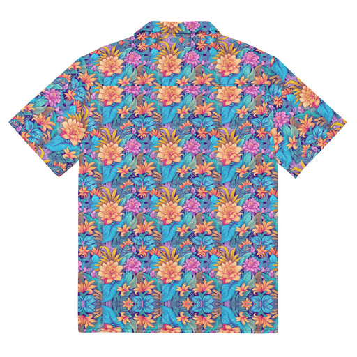 Tropical floral pattern - Unisex button shirt FREE SHIPPING!! - Vermont Country Digital