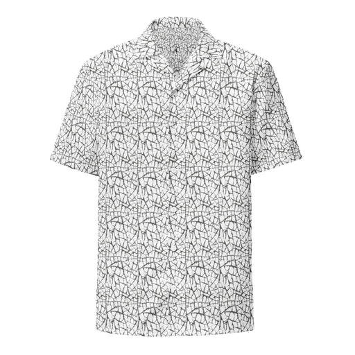 Unisex button shirt - Cracked psyche pattern. Summer casual dress shirt. Surreal patterns series. - Vermont Country Digital