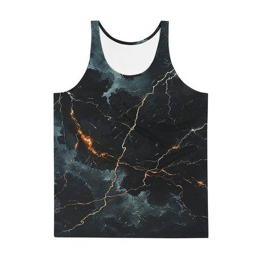 Unisex Tank Top - Night lightning design - workout shirt - gym shirt - anytime shirt - Vermont Country Digital