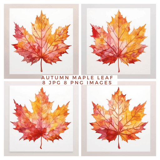 Autumn Maple Leaf series. Eight digital images for download - Vermont Country Digital