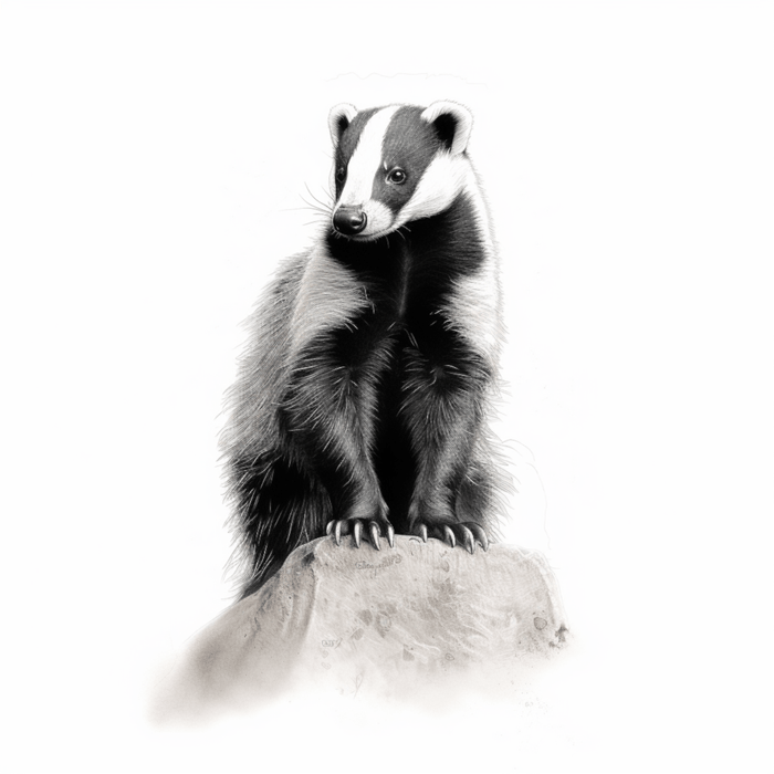 Badger sketch -Limited Edition. Single Image Digital Download - Vermont Country Digital