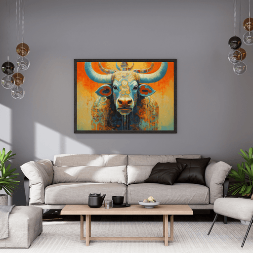 Brahman Mystic Cow - Surreal image of Brahmin cow head with nuance. - Vermont Country Digital
