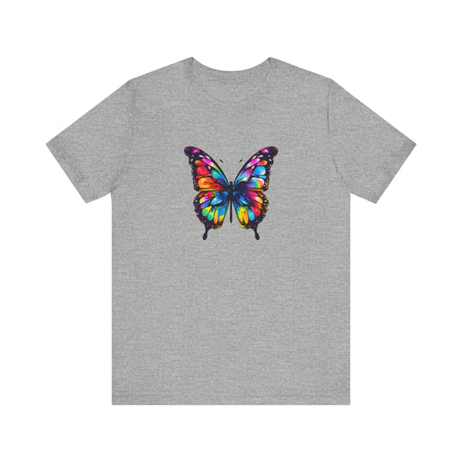 Colorful butterfly t shirt - Unisex Jersey Short Sleeve Tee - Colorful butterfly on white - Vermont Country Digital