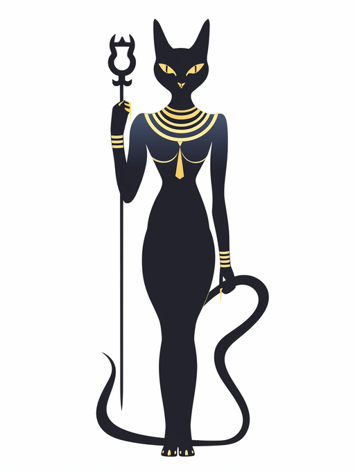 Egyptian goddess - protection, fertility, and domestic cats. JPG, PNG, SVG instant download. Two sizes. - Vermont Country Digital