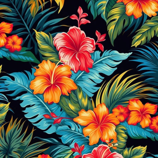 Flower patterns - Digital ai image of tropical flower patterns for art and download - Vermont Country Digital