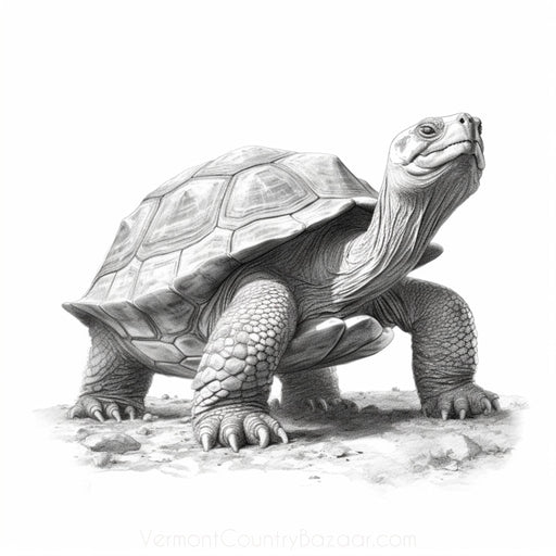 Galapagos turtle- digital image of iconic turtle for download - Vermont Country Digital