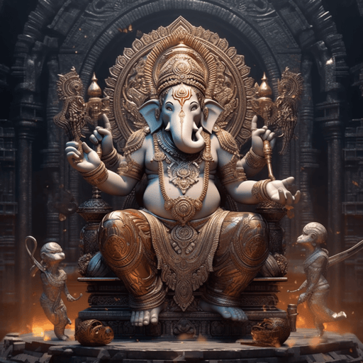 Ganesh - Digital image Hindu God Ganesh remover of obstacles for download - Vermont Country Digital