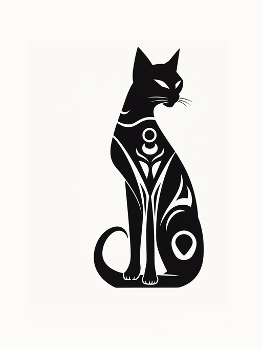 Gato Negro. PNG,JPG,SVG generative images for download. Arts, crafts, commercial. Two size - Vermont Country Digital