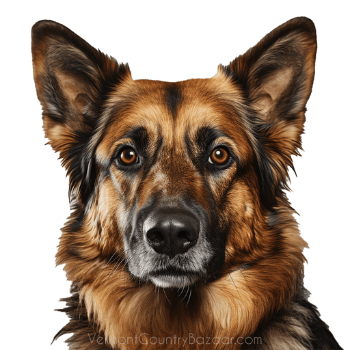 German Shephard dog - two image pack for instant download. Digitized portraits of german shepherd dog - Vermont Country Digital