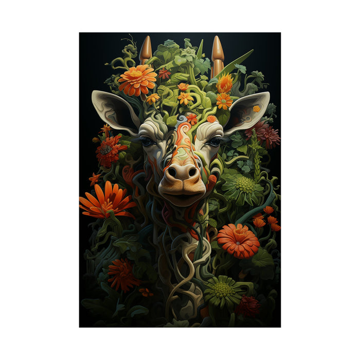 Giraffe image art for printing. Giraffe in truly exotic style - Matte Vertical Posters - Vermont Country Digital