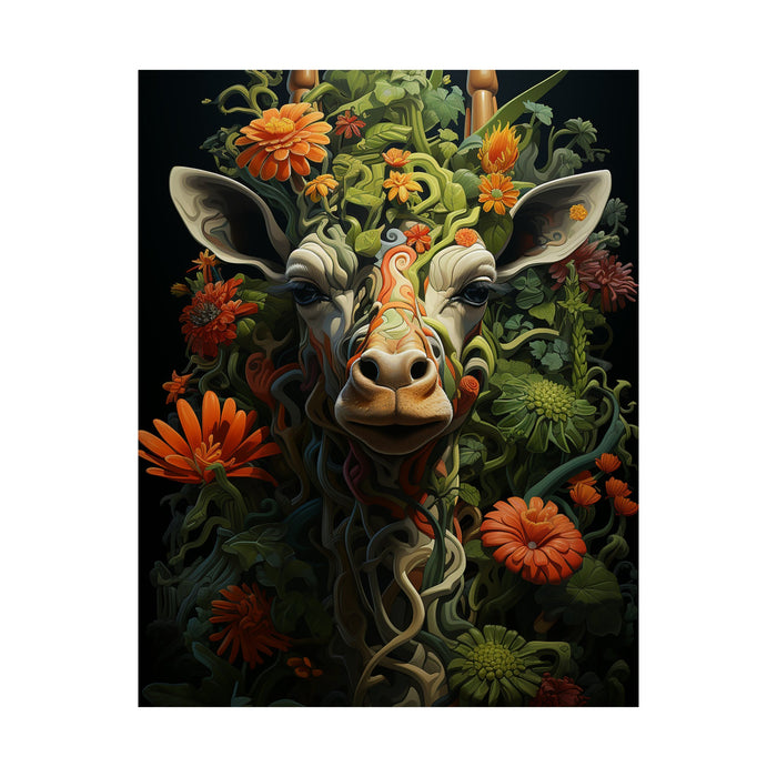 Giraffe image art for printing. Giraffe in truly exotic style - Matte Vertical Posters - Vermont Country Digital