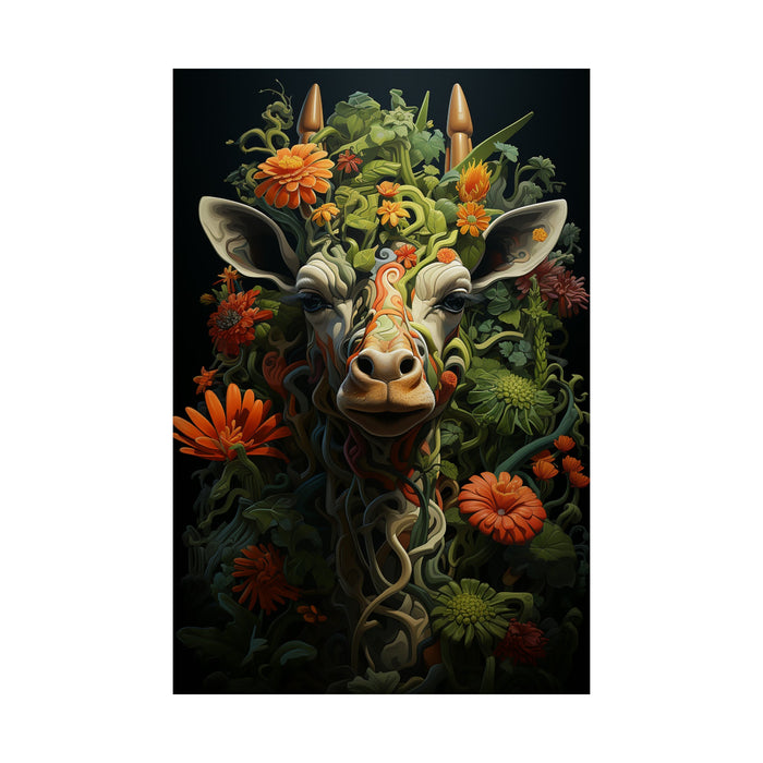 Giraffe image art for printing. Giraffe in truly exotic style - Matte Vertical Posters - Vermont Country Digital