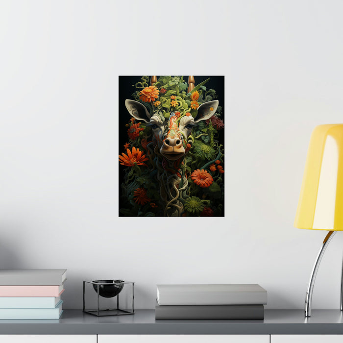 Giraffe image art for printing. Giraffe in truly exotic style - Matte Vertical Posters - Vermont Country Digital