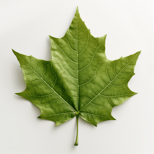 Green Maple Leaf - Vibrant digital image of maple leaf for download - Vermont Country Digital