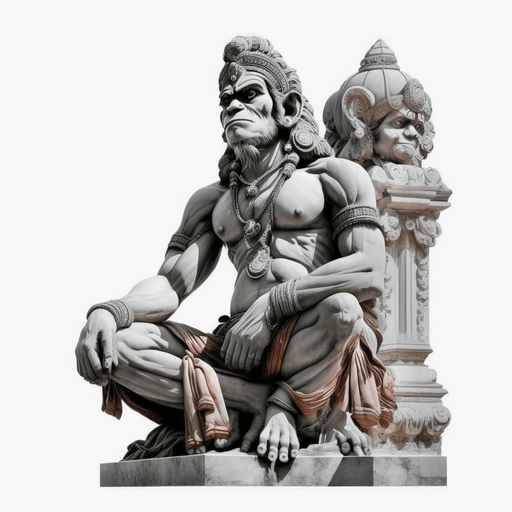 Hanuman - Hindu God Hanuman monkey faced god. PNG, JPG, SVG images. 5 Print sizes for arts and crafts, wall art, commercial. - Vermont Country Digital