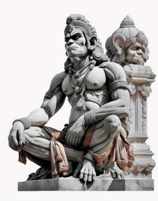 Hanuman - Hindu God Hanuman monkey faced god. PNG, JPG, SVG images. 5 Print sizes for arts and crafts, wall art, commercial. - Vermont Country Digital