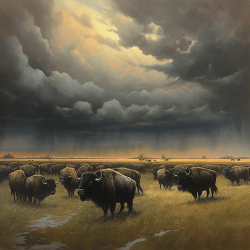 Herd of Bison -Limited Edition Single Image Digital Download - Vermont Country Digital