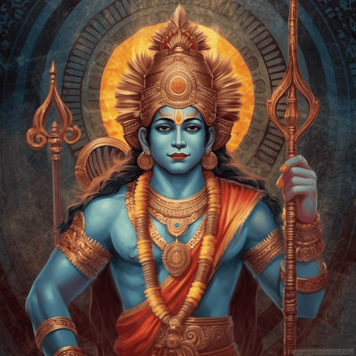 Hindu God Rama - Digital image of Hindu God Rama - instant art download - Vermont Country Digital