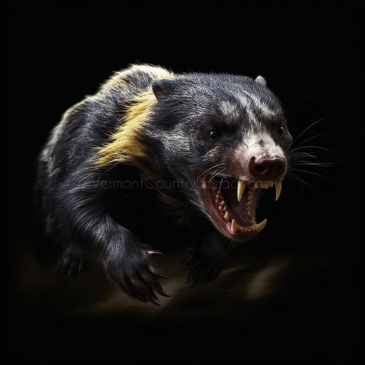Honey Badger -Digital Image of fierce honey badger for download - Vermont Country Digital