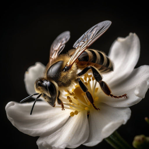 Honeybee -Digital Image of honeybee on flower for download - Vermont Country Digital