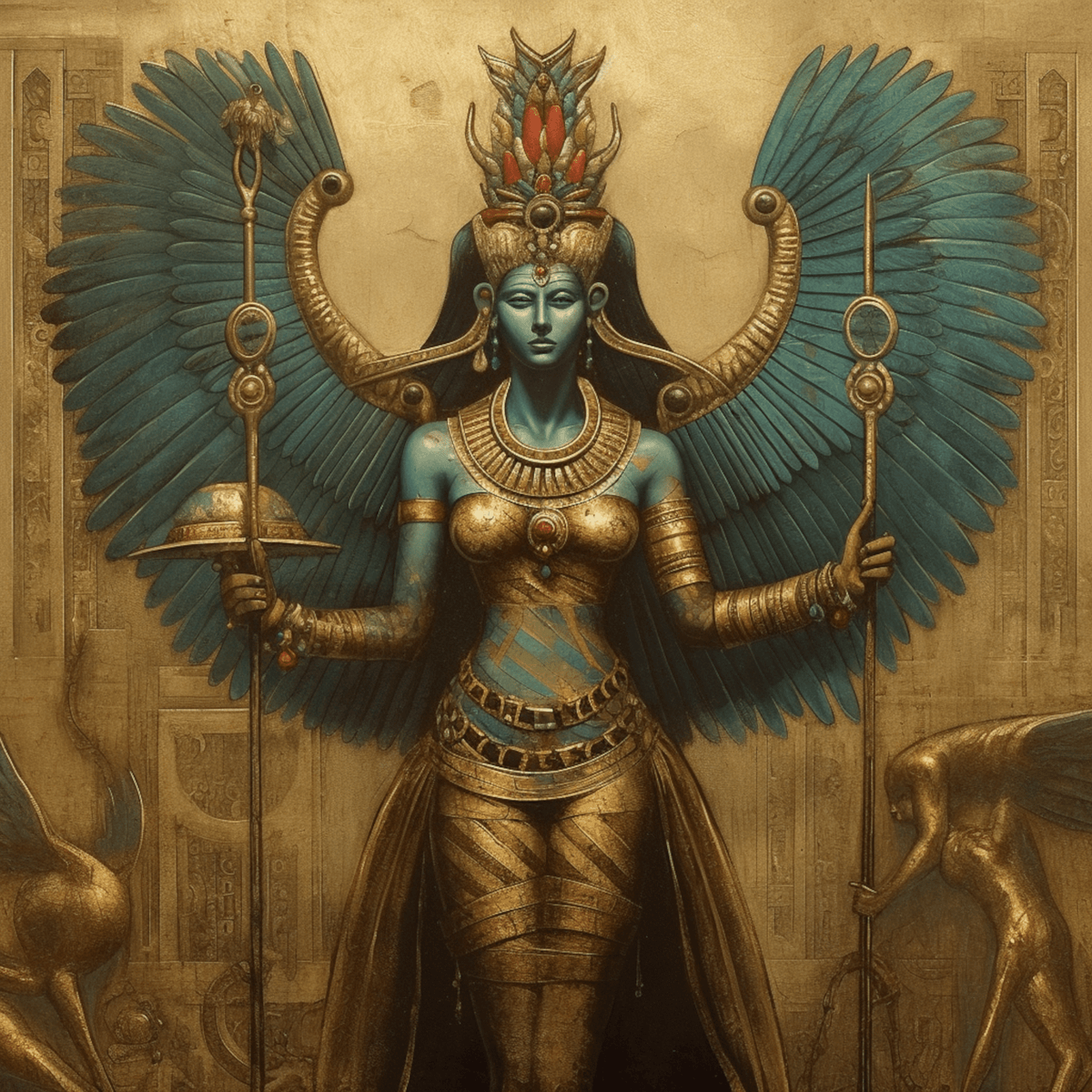 Isis - Ai digital image of Egyptian Goddess - Digital Image of Isis for  download