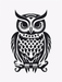 Owl image in stencil - Wise owl sits content. Generative images of Owls, Birds. PNG, JPG, SVG files for download. - Vermont Country Digital