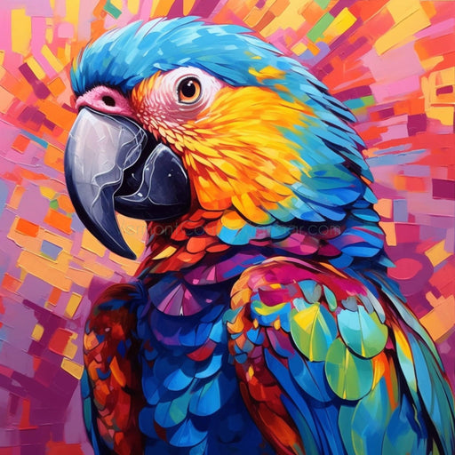 Parrot - Post Modern image of colorful parrot - Digital image for download - Vermont Country Digital