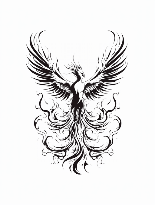 Pheonix rising - Image of the Pheonix bird rising from the ashes. PNG, SVG, JPG image for arts, tattoo. Instant download - Vermont Country Digital